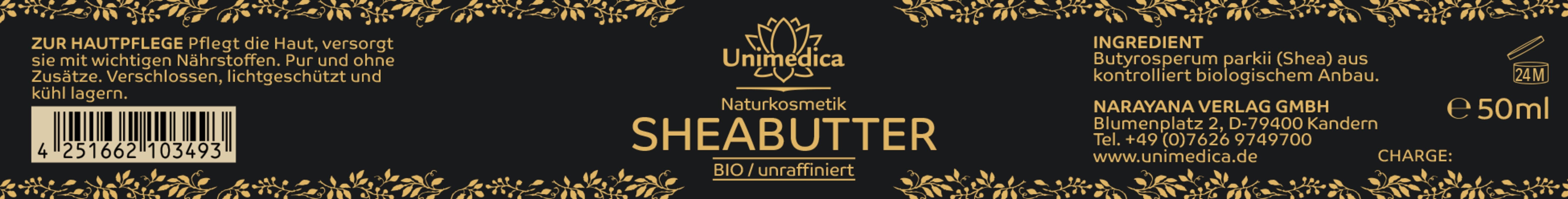 Bio Sheabutter - unraffiniert - 50 ml - von Unimedica
