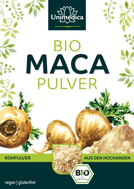 2er-Sparset: Bio Maca Pulver - Rohpulver - 2 x 300 g - von Unimedica