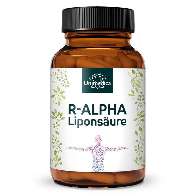 R-alpha-lipoic acid - 150 mg per daily dose (1 capsule) - 120 capsules - natural - vegan - from Unimedica