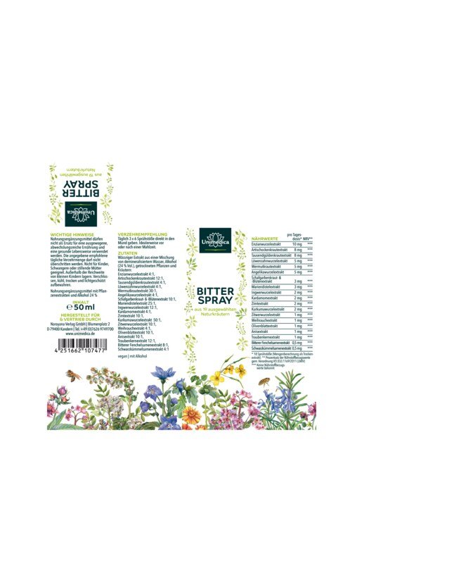 Bitter Spray  from 19 selected natural herbs - 50 ml - from Unimedica