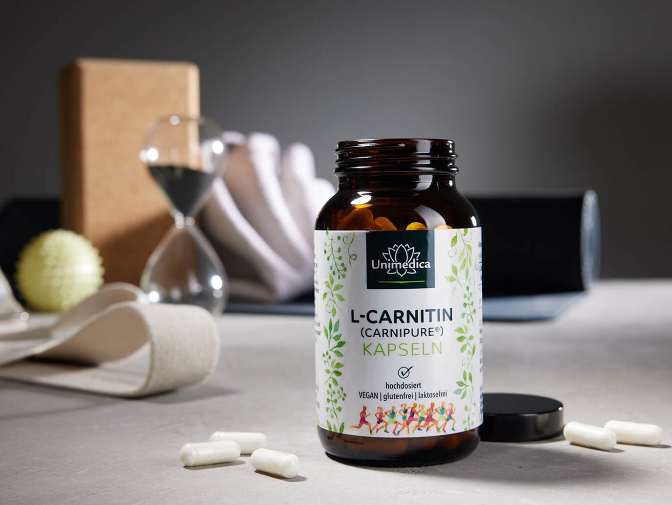 L-Carnitine (Carnipure®) capsules - 2000 mg per daily dose - 120 capsules - from Unimedica