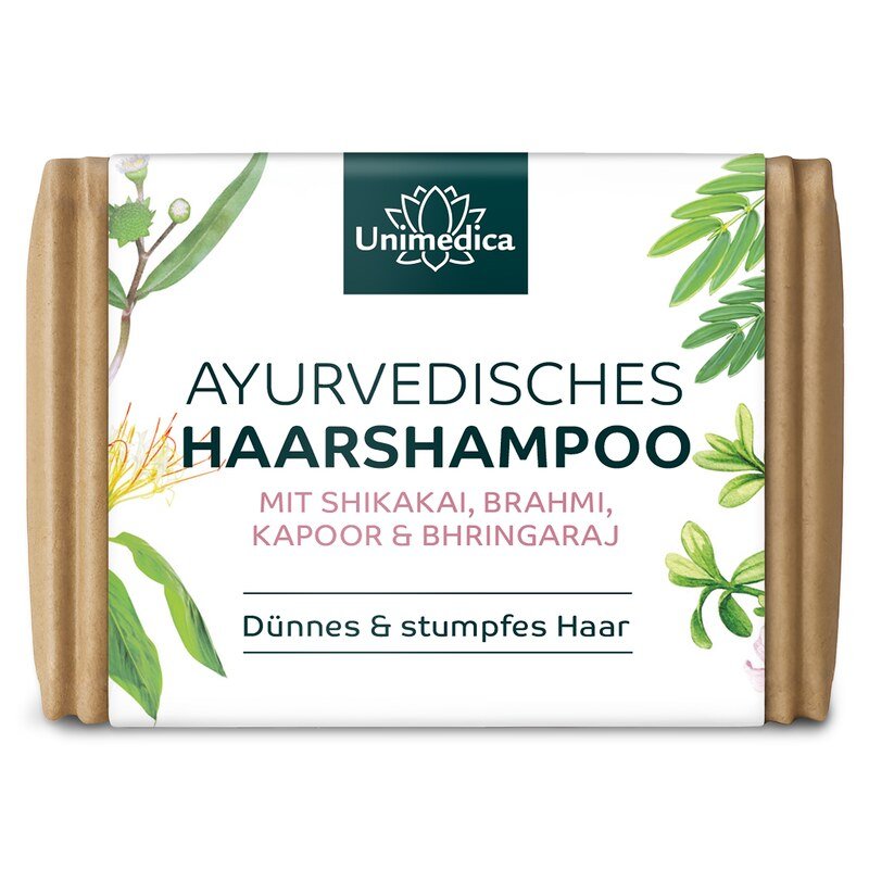 Ayurvedic Shampoo  with 4 traditional Ayurveda healing plants - for thin & coarse hair - 100 g - from Unimedica
