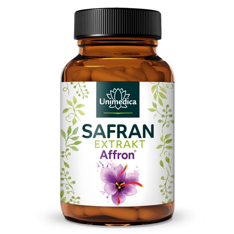 Saffron Capsules - with 30 mg Affron® Saffron Extract  3.5 % Lepticrosalides - 120 capsules - from Unimedica