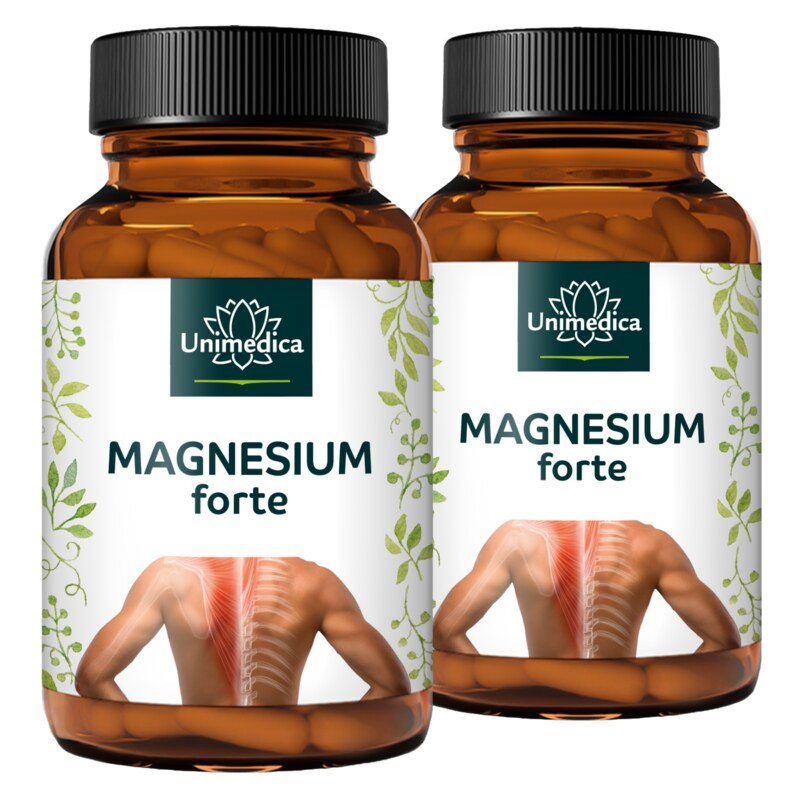 Set: Magnesium forte - 400 mg per daily dose - 2 x 365 capsules - from Unimedica